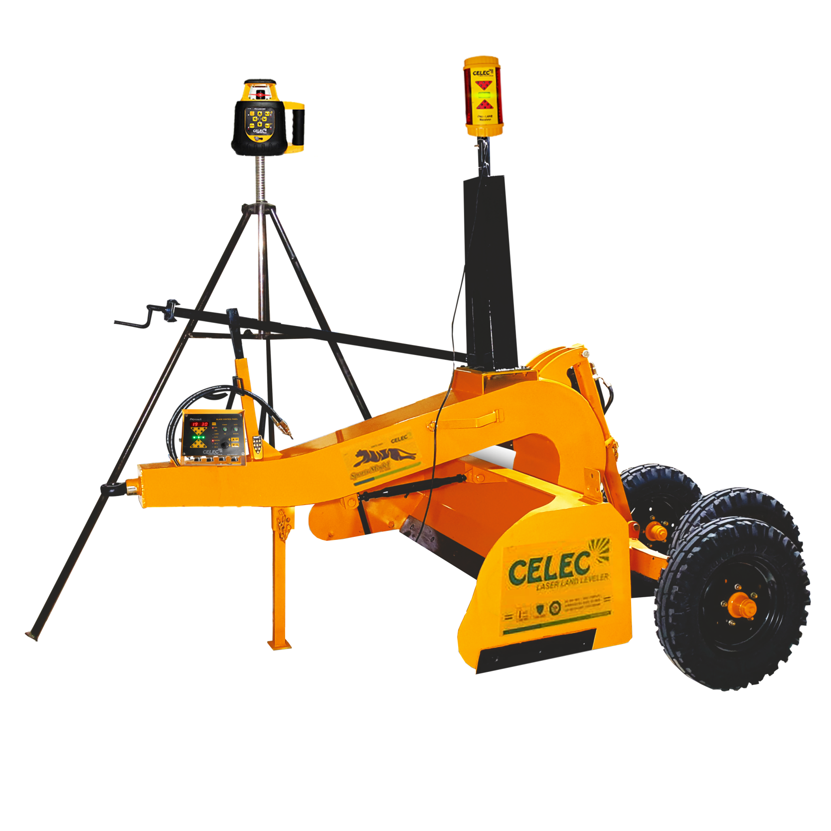 laser land leveller guided machine
